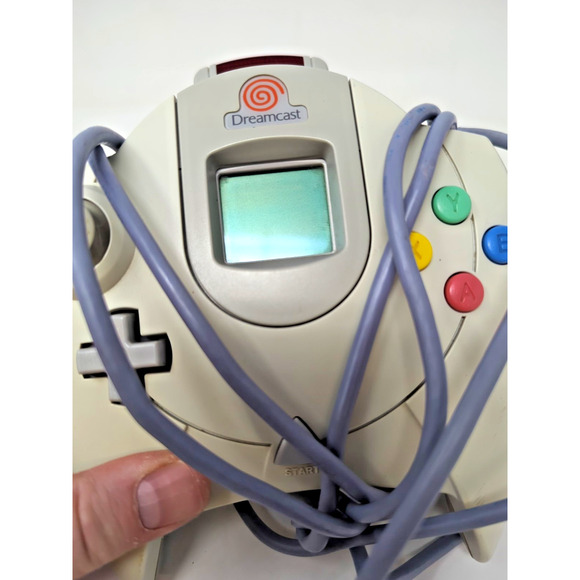 SEGA Dreamcast Controller with VMU OEM White HKT-7700 - White VMU + rumble pack - Picture 2 of 3